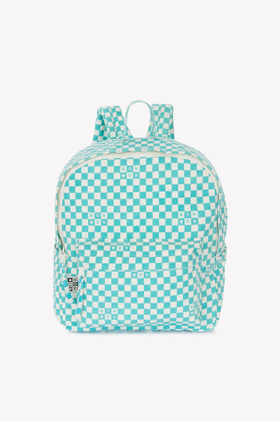 Bonton Small Checkerboard Blue Vintage Backpack