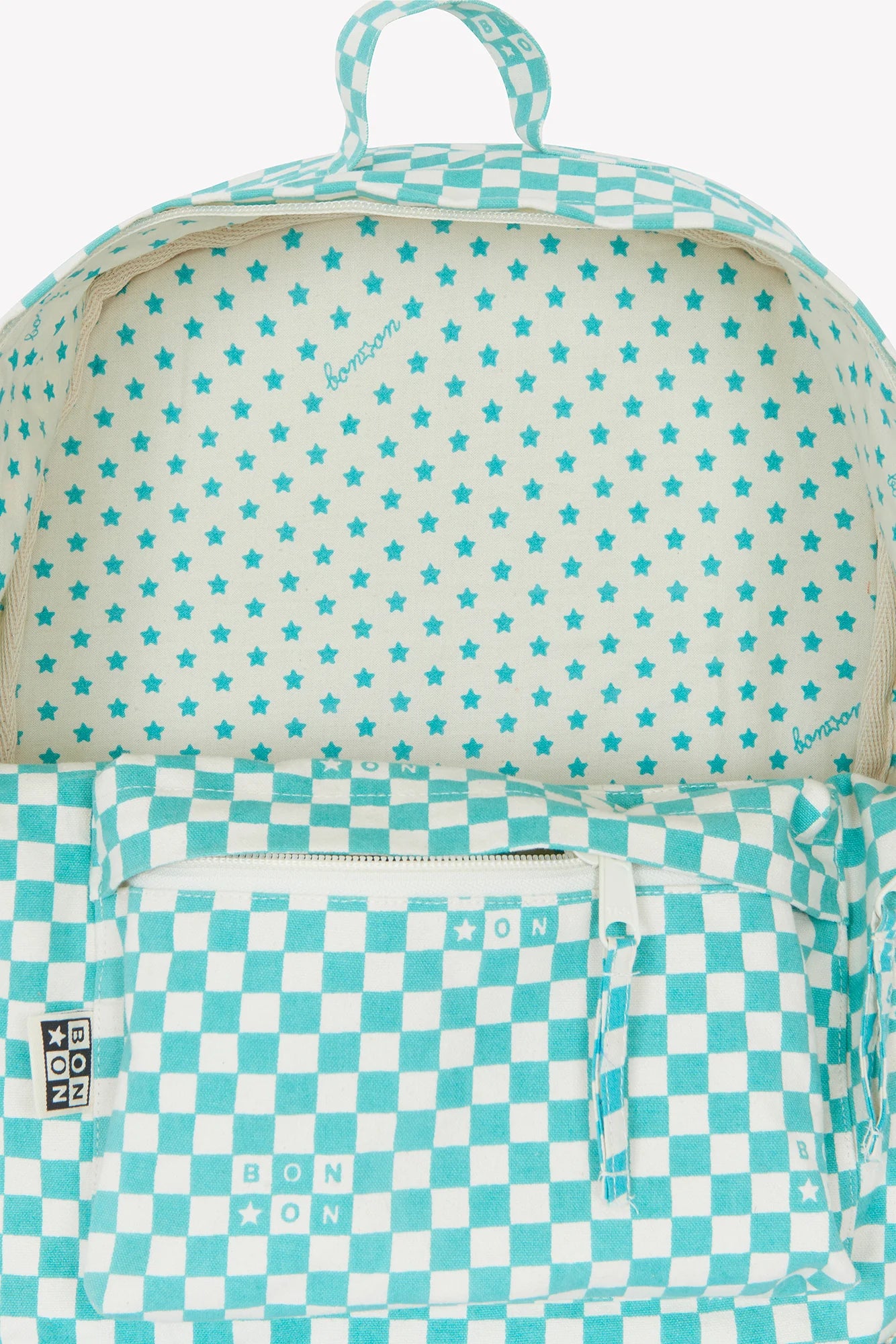 Bonton Small Checkerboard Blue Vintage Backpack