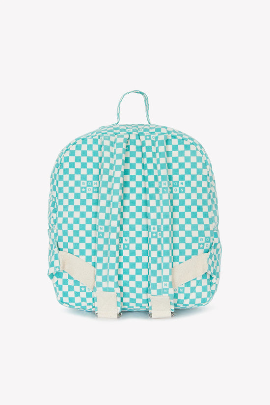 Bonton Small Checkerboard Blue Vintage Backpack