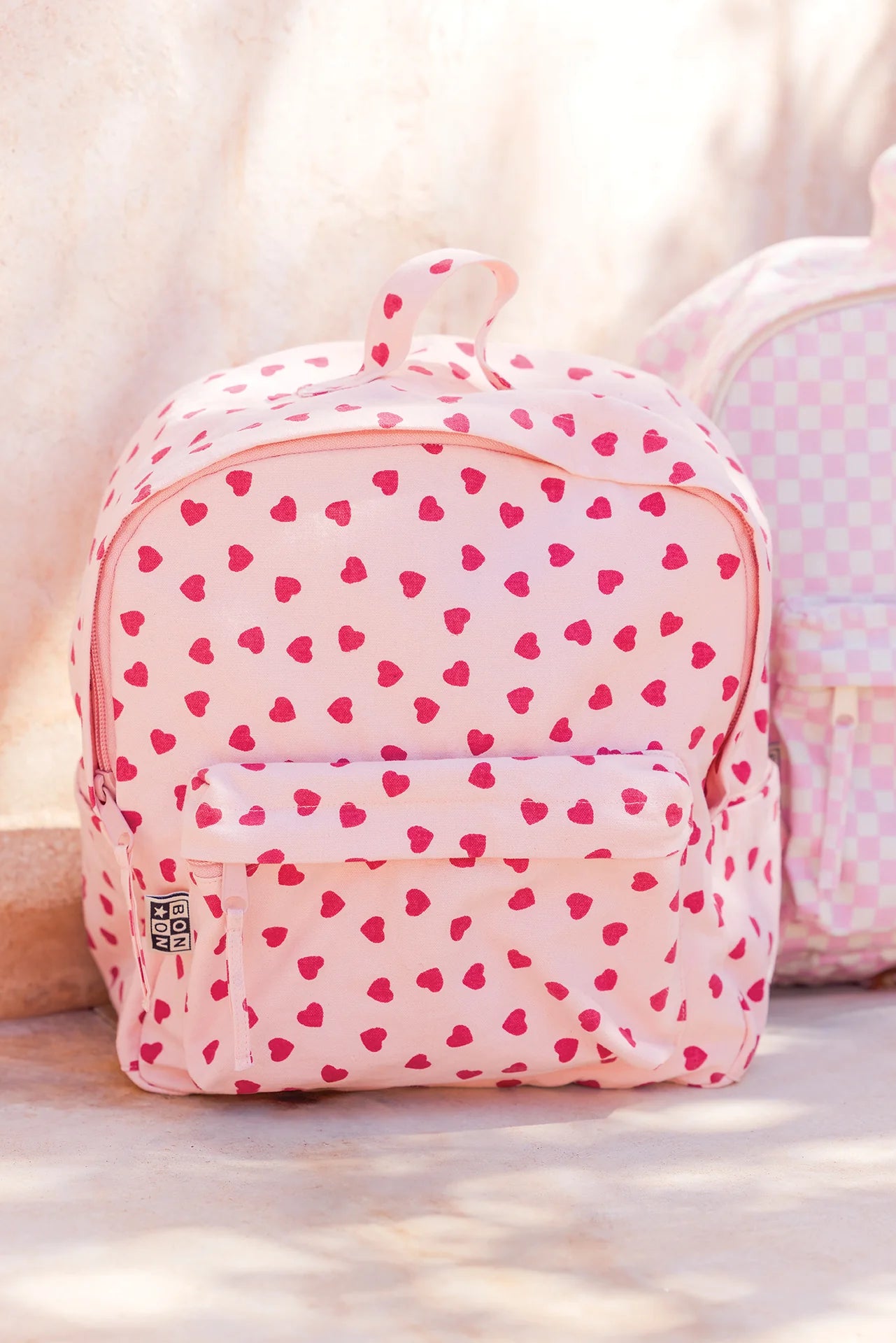 Bonton Heart Pink Dark Backpack