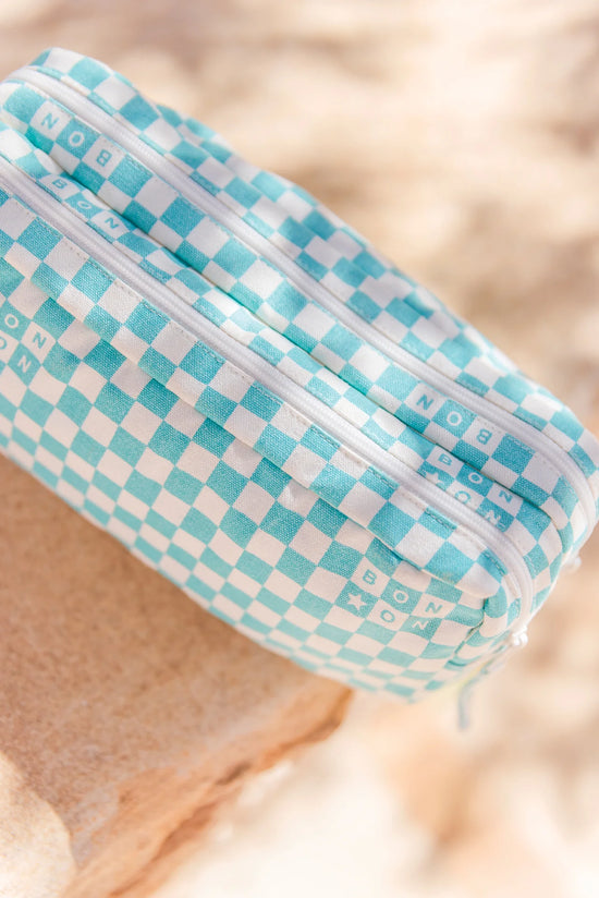 Bonton Checkerboard Blue Vintage Case