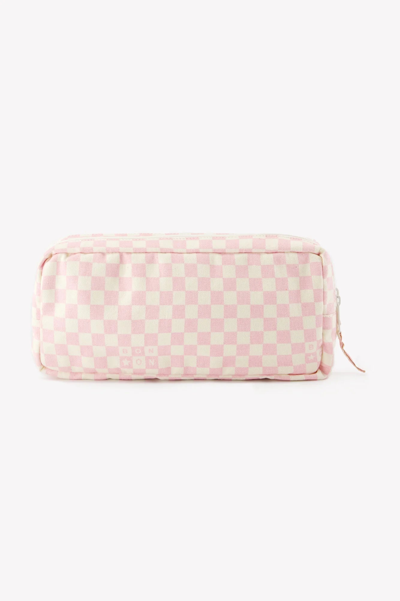 Bonton Checkerboard Pink Clear Case