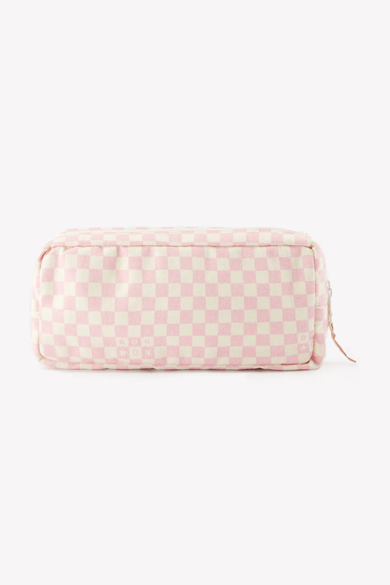 Bonton Checkerboard Pink Clear Case