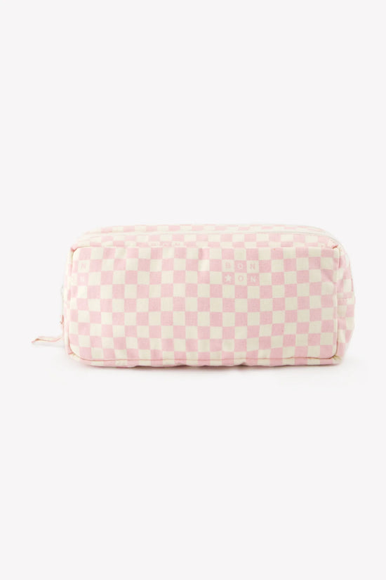 Bonton Checkerboard Pink Clear Case
