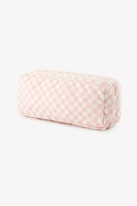 Bonton Checkerboard Pink Clear Case