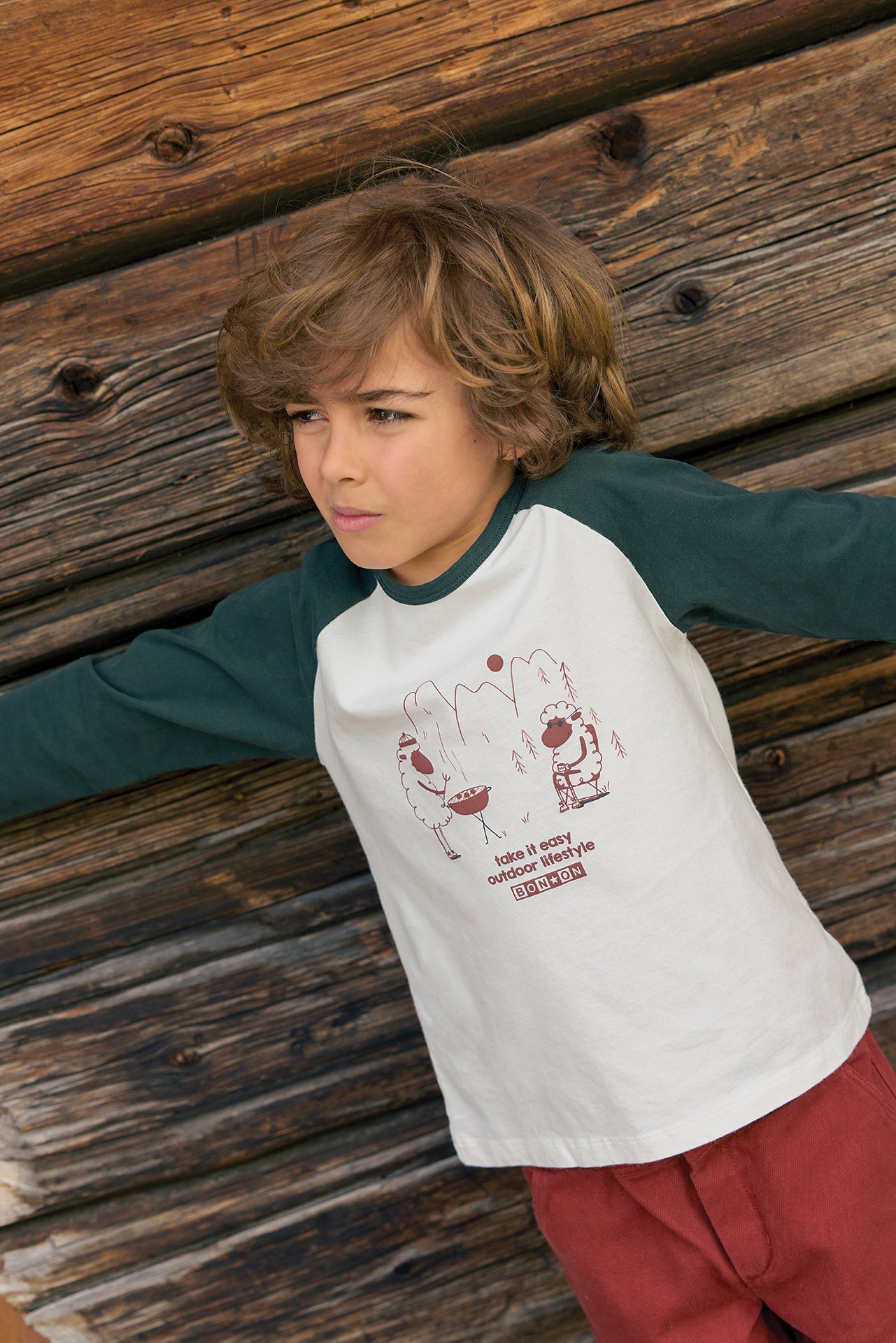 Bonton Tipi Outdoor Black Bird Long Sleeve T-shirt