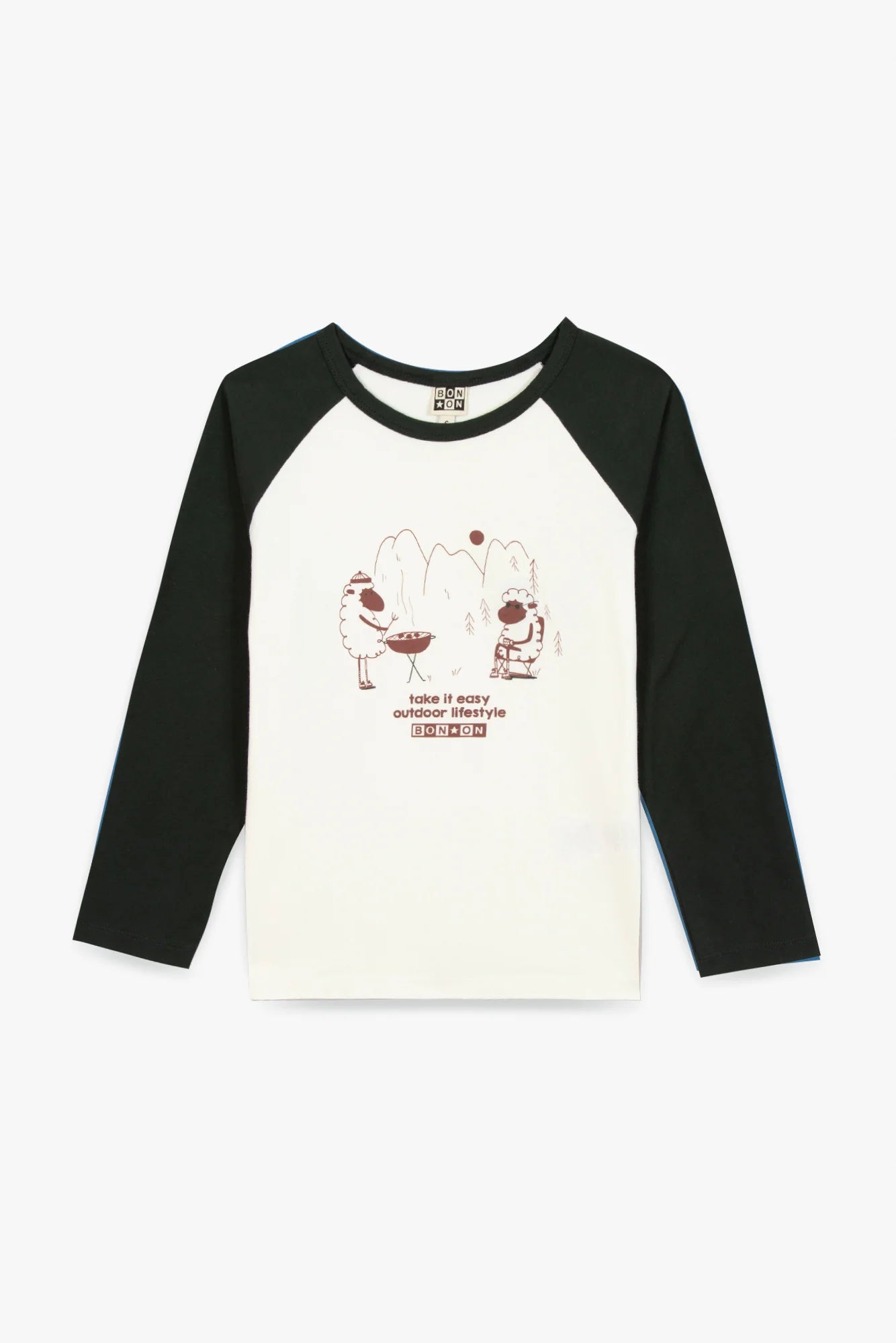 Bonton Tipi Outdoor Black Bird Long Sleeve T-shirt
