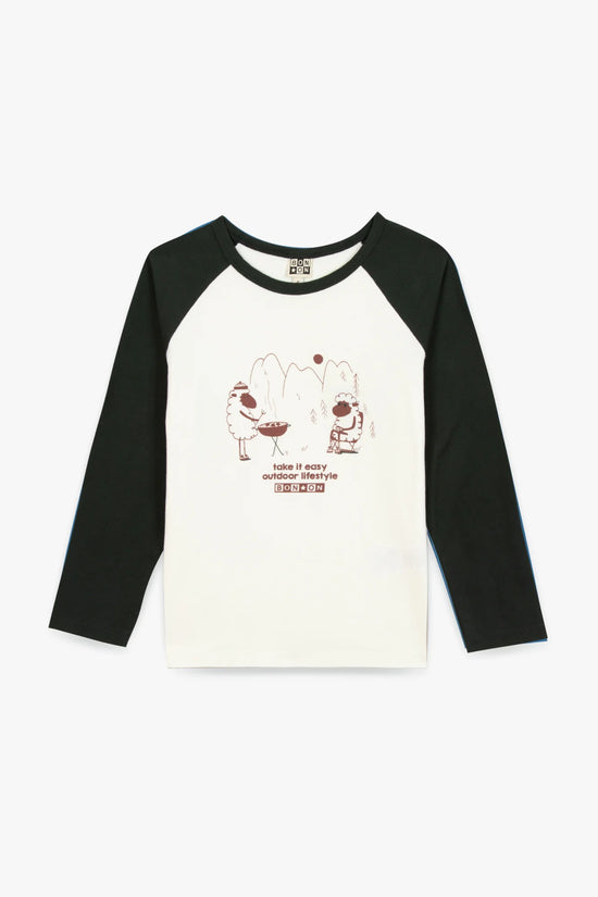 Bonton Tipi Outdoor Black Bird Long Sleeve T-shirt