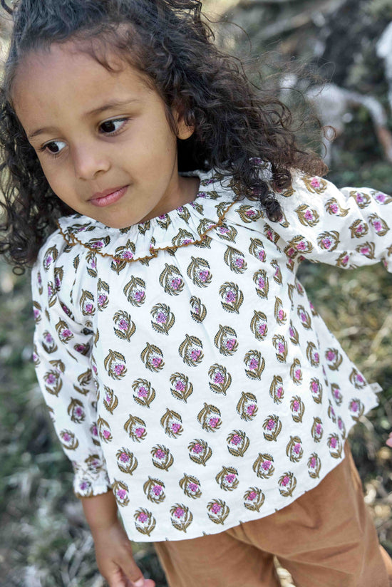 Bonton Solar Blockprint Baby Blouse