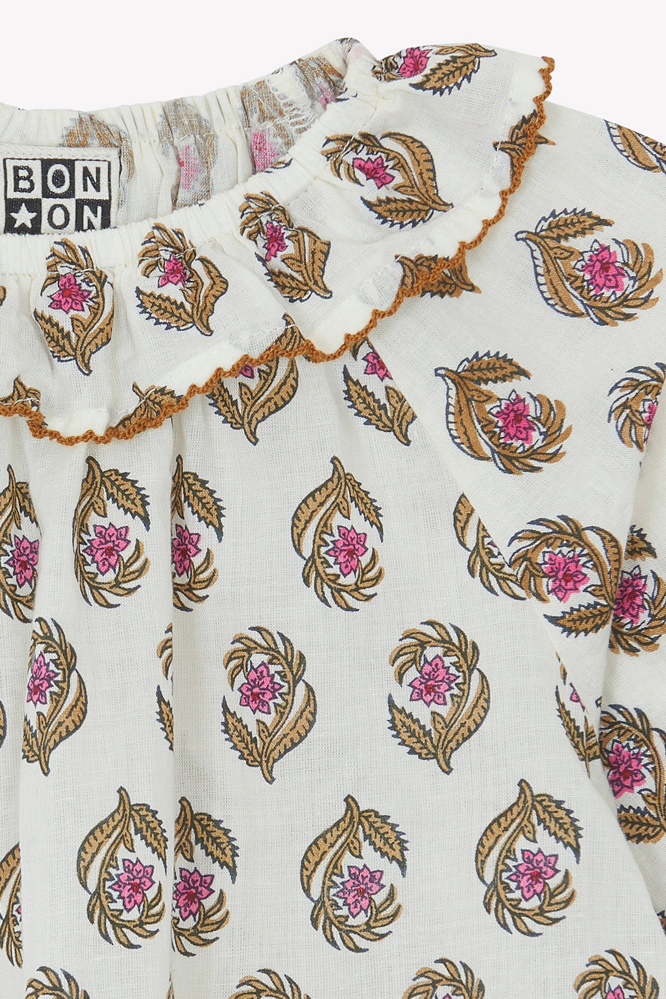 Bonton Solar Blockprint Baby Blouse