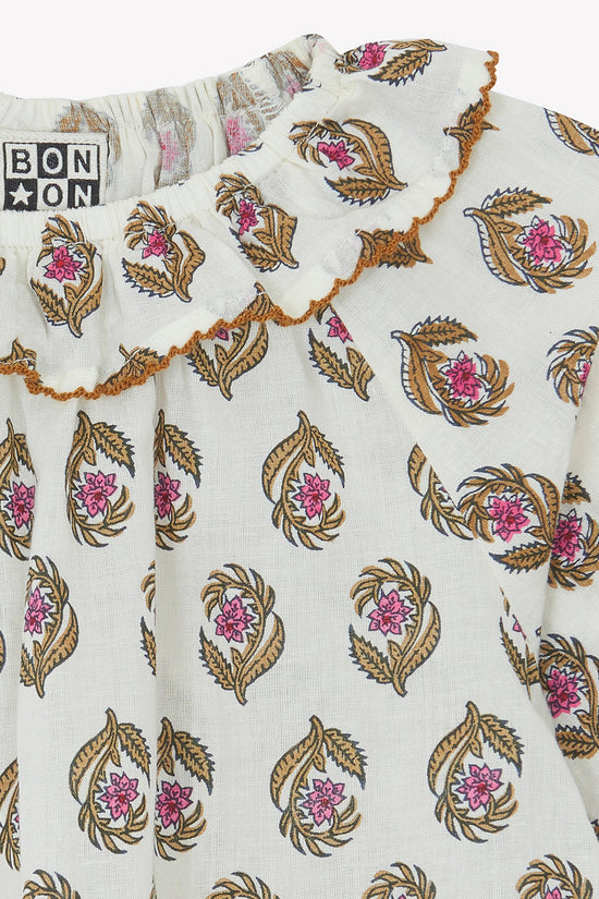 Bonton Solar Blockprint Baby Blouse