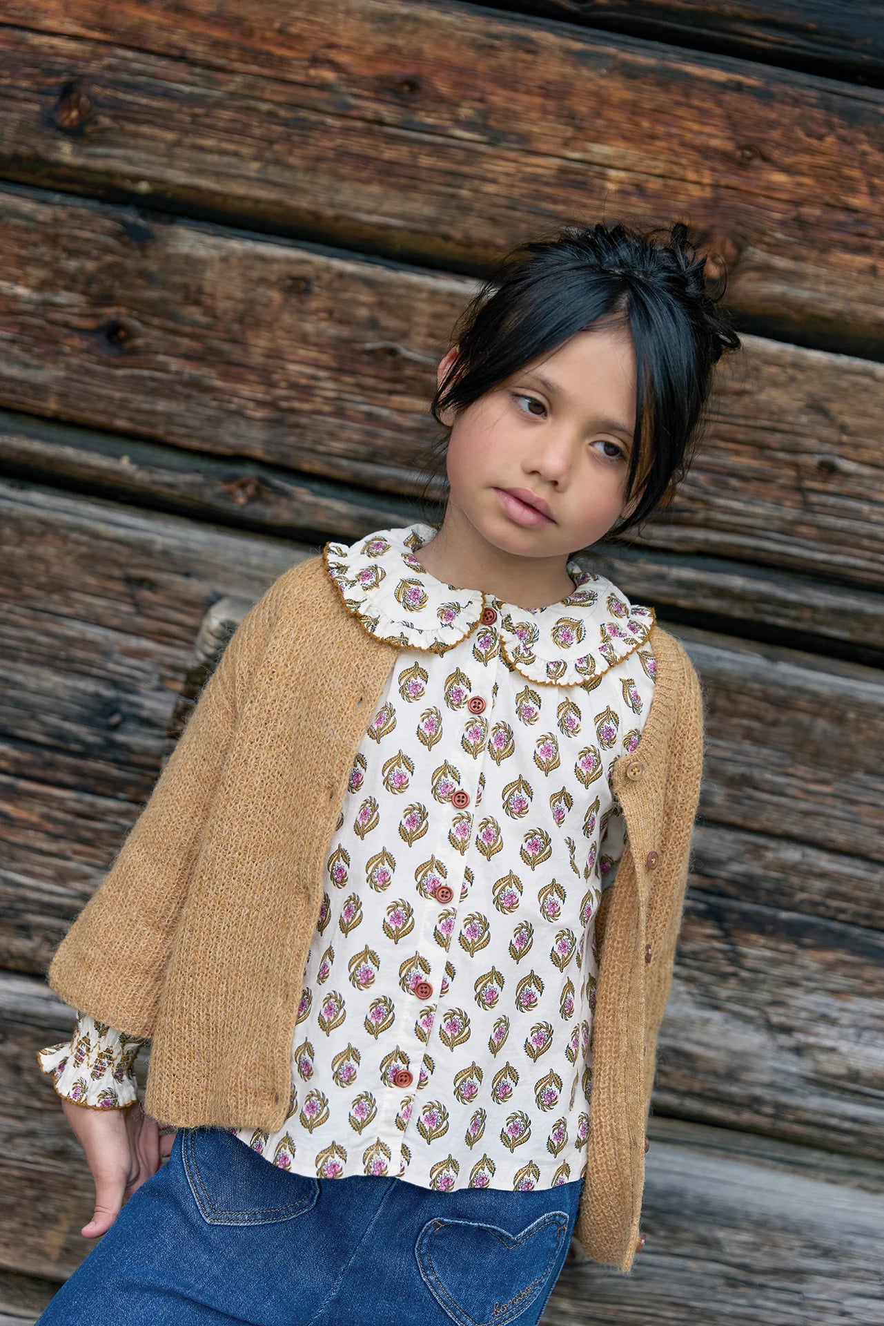 Bonton Fig Blockprint Long Sleeve Shirt