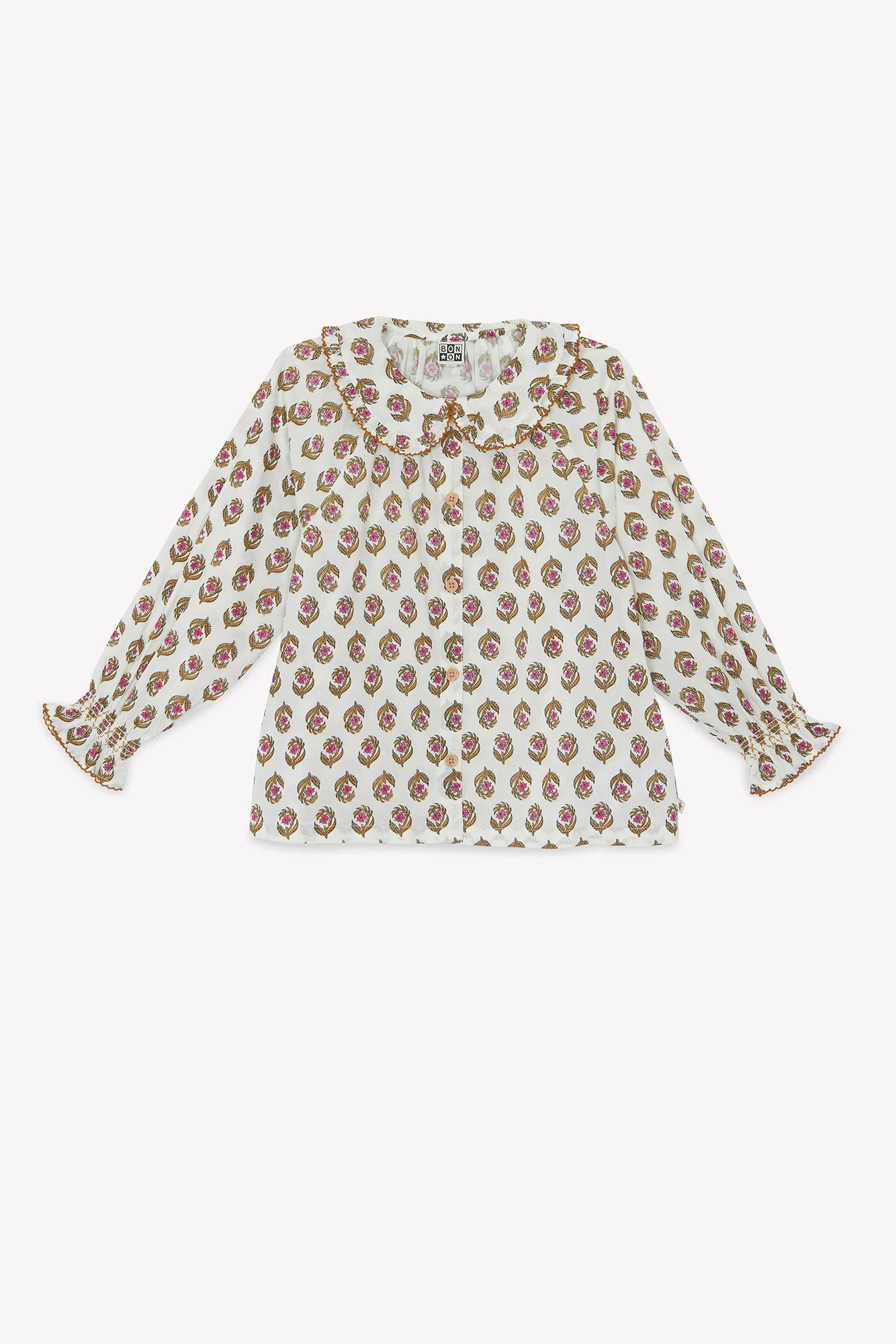 Bonton Fig Blockprint Long Sleeve Shirt
