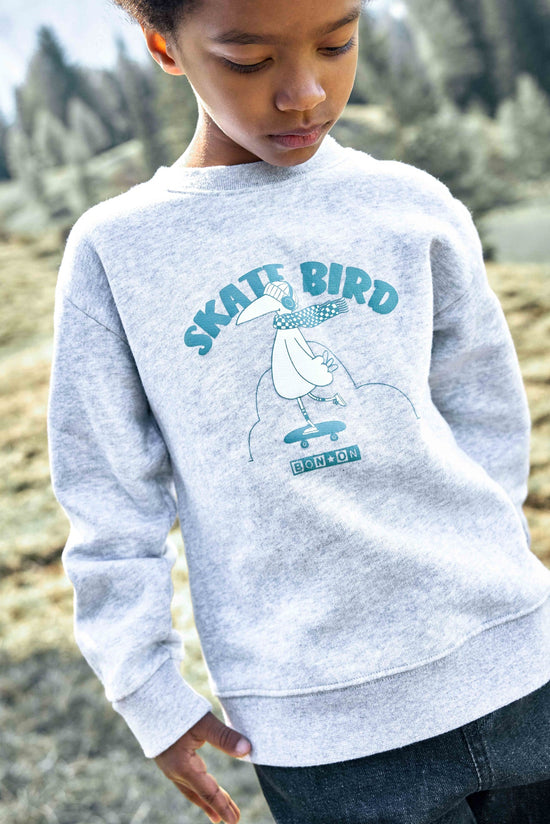 Bonton Smile Skateboard Grey China Sweatshirt
