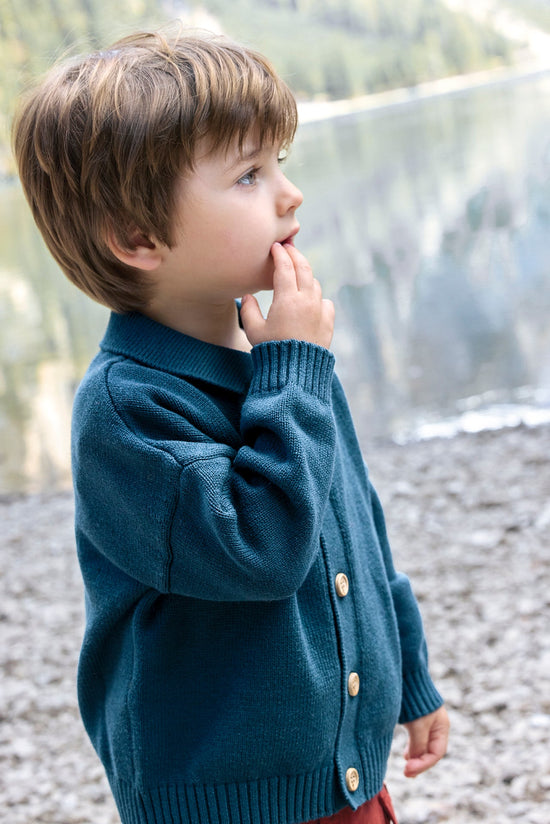 Bonton Lucien Blue Lake Baby Cardigan