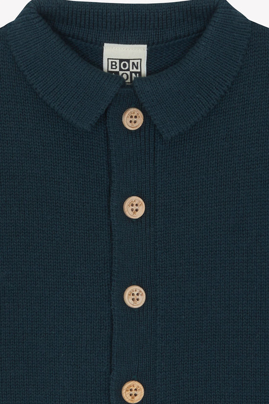Bonton Lucien Blue Lake Baby Cardigan