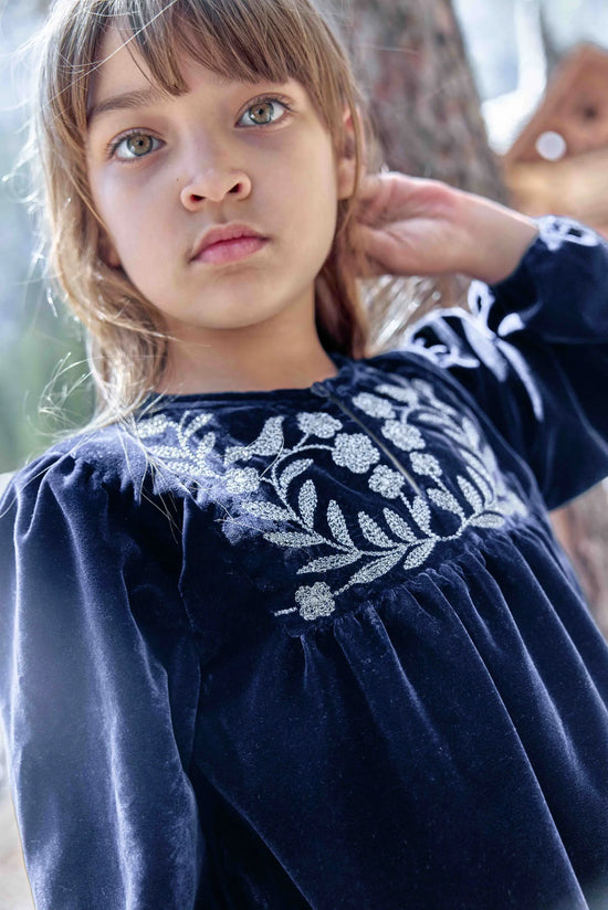 Bonton Daisy Blue Raw Dress