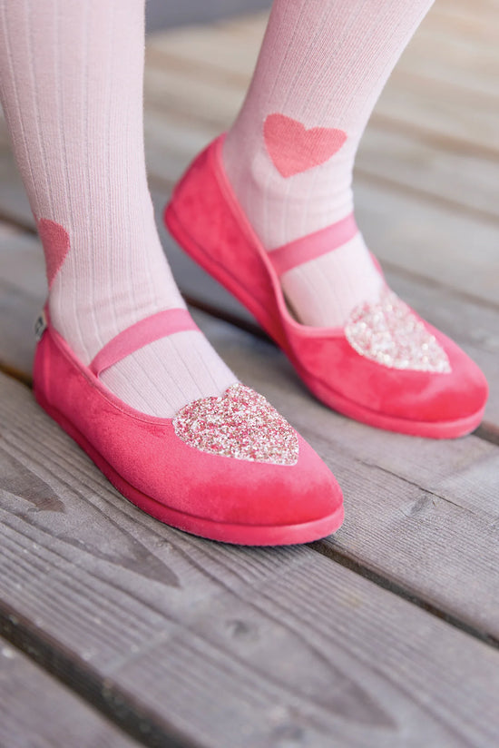 Bonton Sara Velour Pink Faroe Slippers