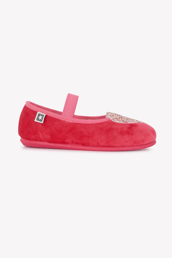 Bonton Sara Velour Pink Faroe Slippers