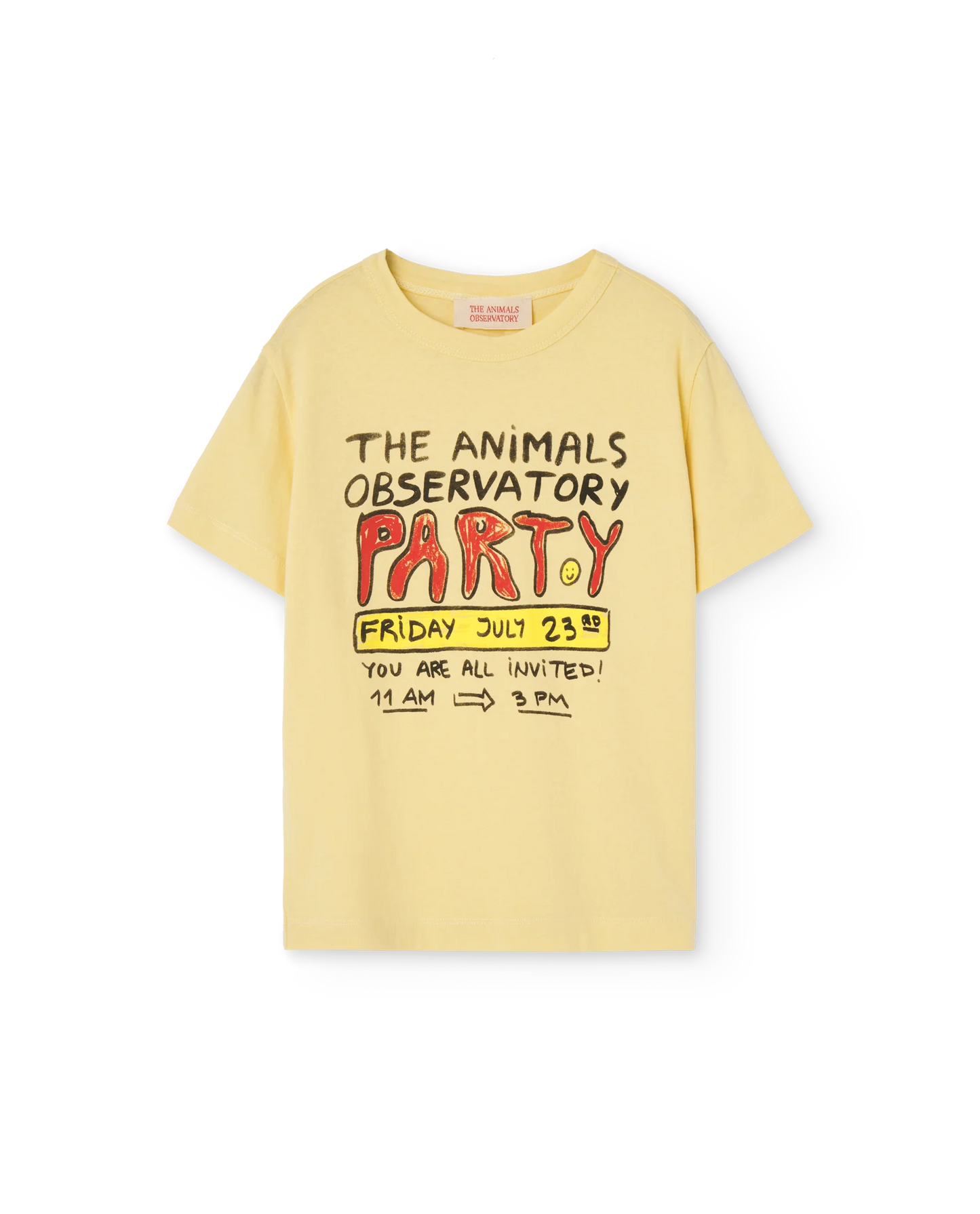 The Animals Observatory Cream Yellow Party Rooster T-Shirt