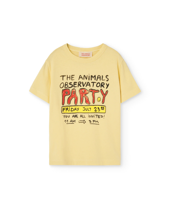 The Animals Observatory Cream Yellow Party Rooster T-Shirt