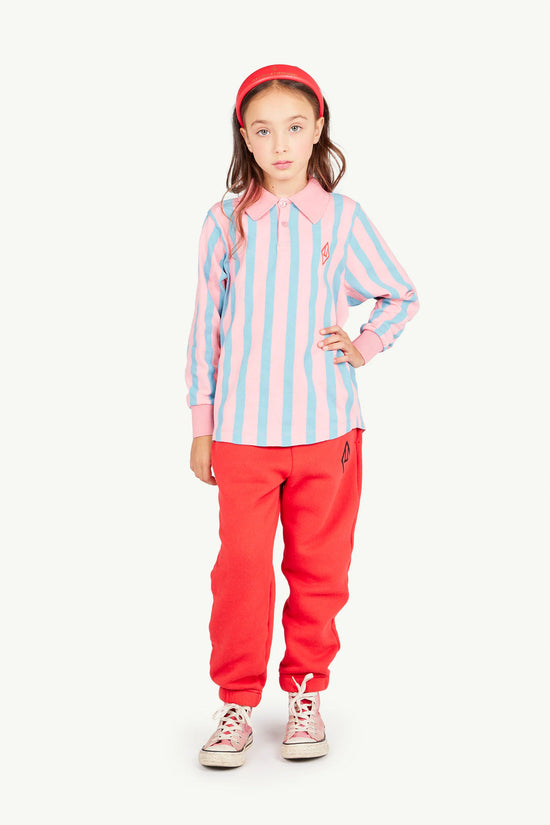 The Animals Observatory Pink Stripes Eel Polo Shirt