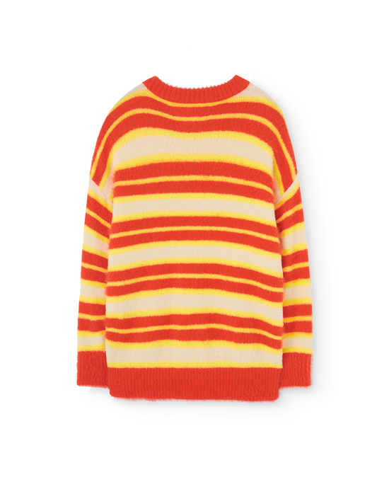 The Animals Observatory Orange Stripes Bull Sweater