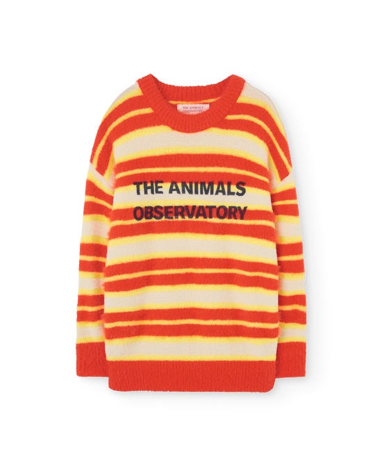 The Animals Observatory Orange Stripes Bull Sweater