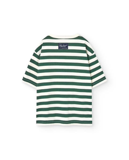 The Animals Observatory Stripes Green Collie T-Shirt