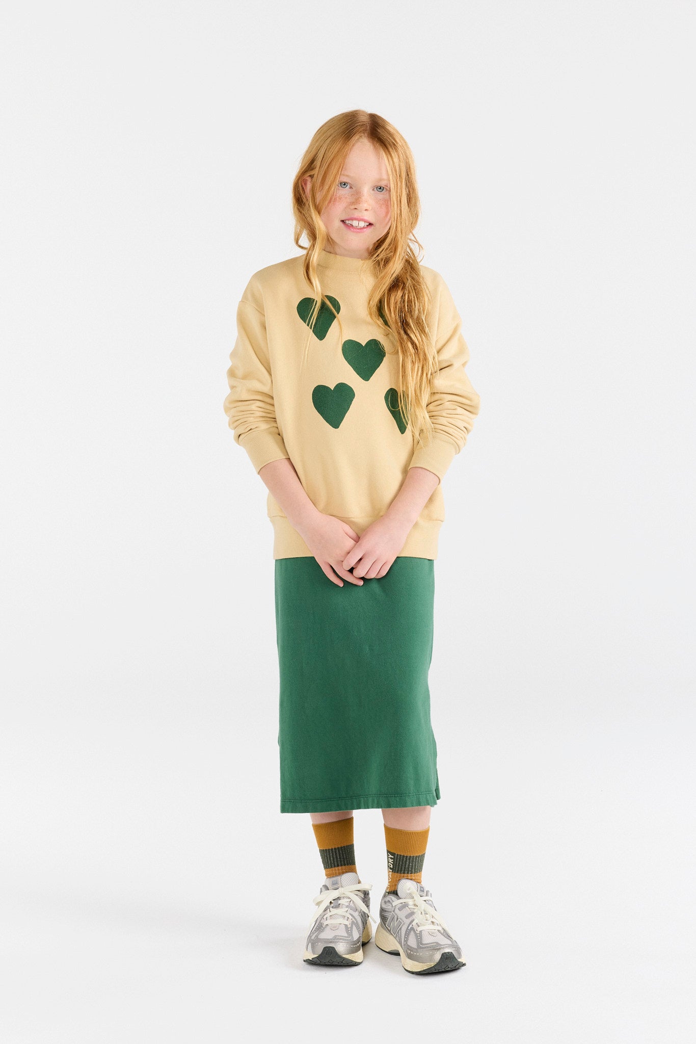 The Animals Observatory Hearts Soft Brown Bear Sweatshirt