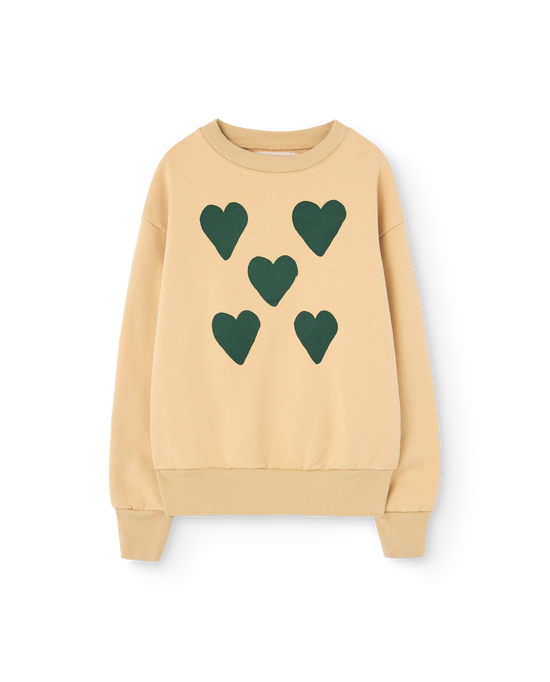 The Animals Observatory Hearts Soft Brown Bear Sweatshirt