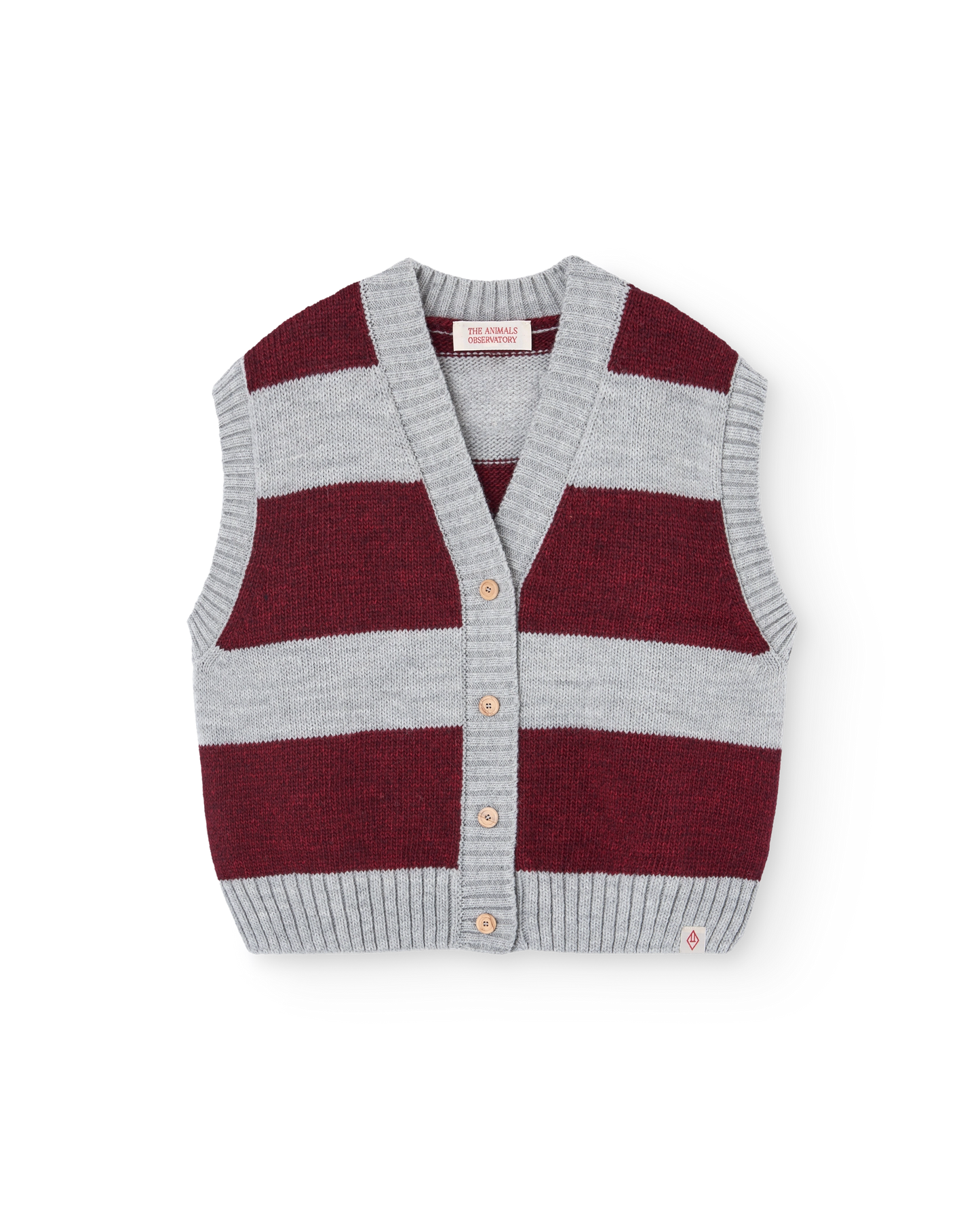 The Animals Observatory Stripes Grey Blobfish Cardigan Vest