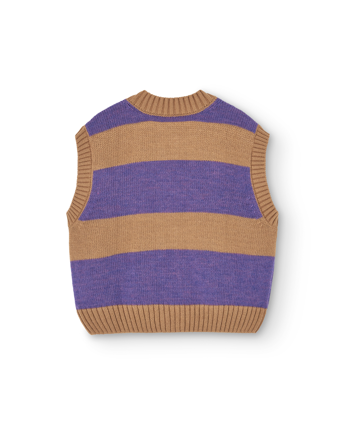 The Animals Observatory Stripes Beige Blobfish Cardigan Vest