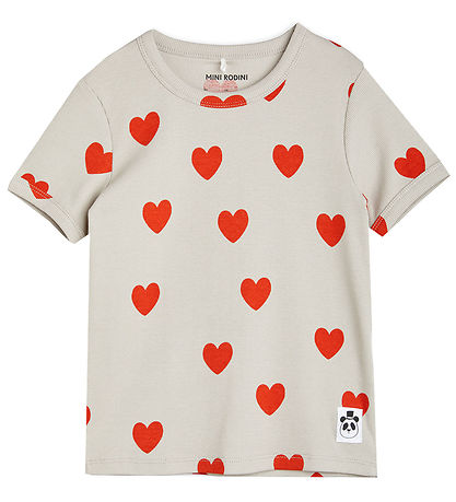Mini Rodini Hearts Aop Ss Tee T-Shirt