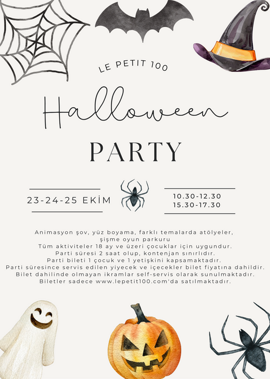 Le Petit 100 Halloween Partisi (27 Ekim Cuma/ 15.30-17.30)