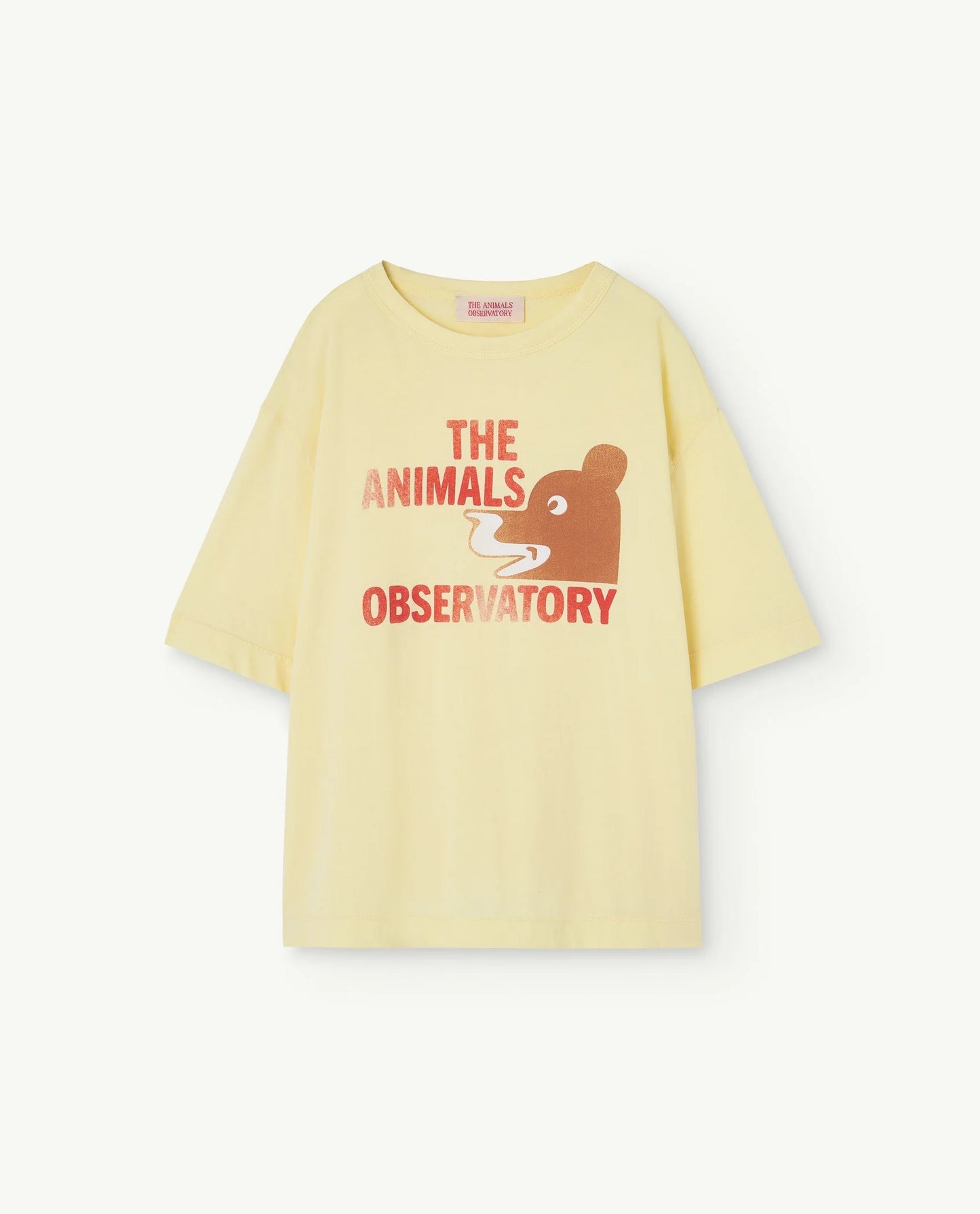 The Animals Observatory Soft Yellow Bear Rooster Oversize T-Shirt