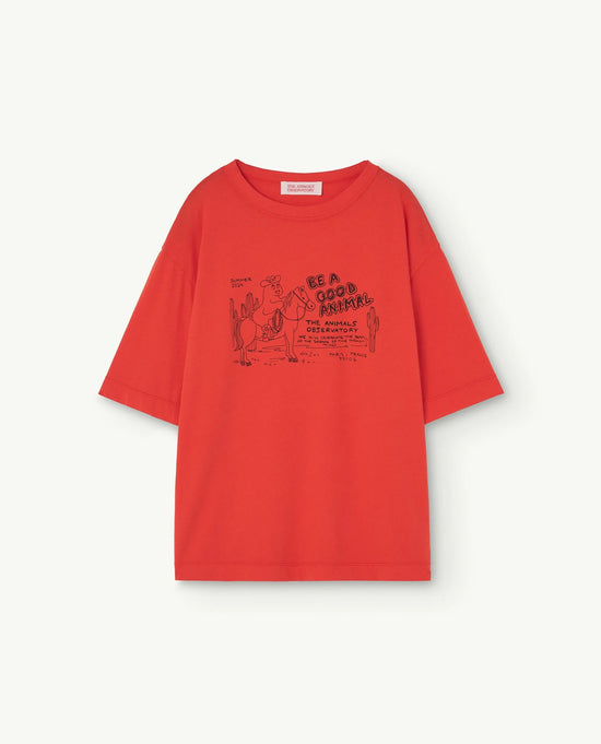 The Animals Observatory Red Rooster Oversize T-Shirt