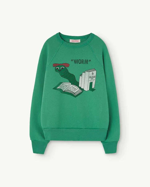 The Animals Observatory Bookworm Green Shark Sweatshirt