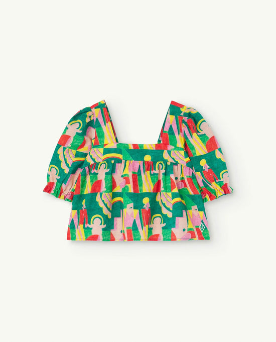 The Animals Observatory Green Mandrill Blouse