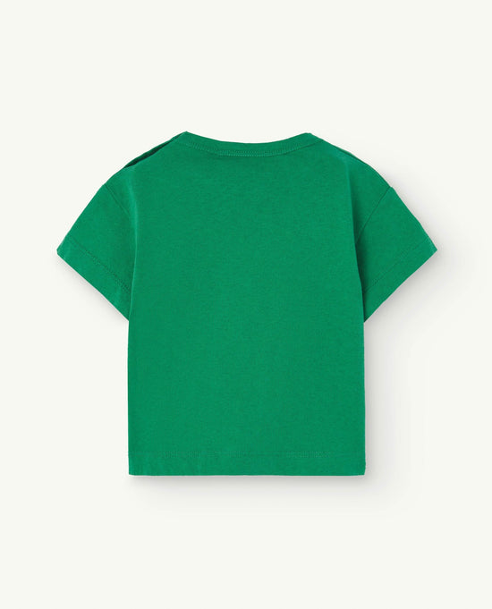 The Animals Observatory Green Rooster Baby T-Shirt