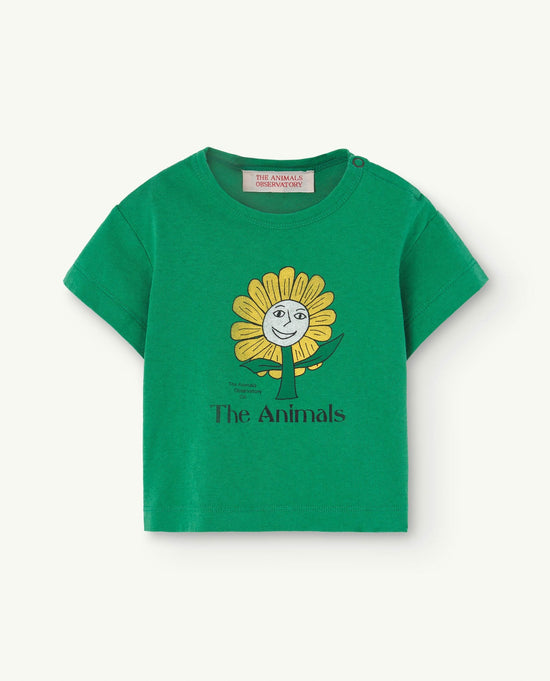 The Animals Observatory Green Rooster Baby T-Shirt
