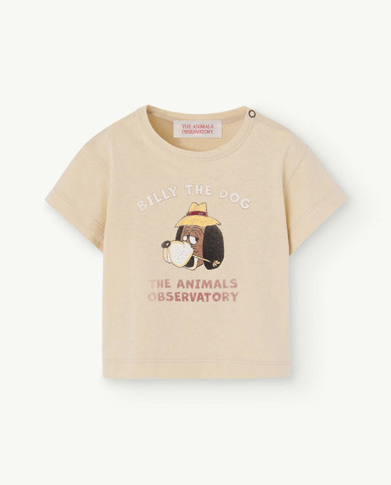 The Animals Observatory Beige Rooster Baby T-Shirt