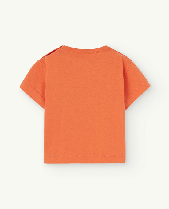The Animals Observatory Orange Rooster Baby T-Shirt