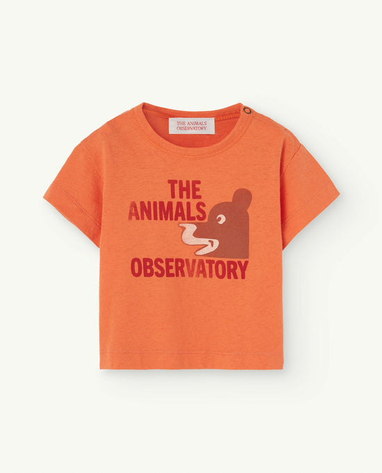 The Animals Observatory Orange Rooster Baby T-Shirt
