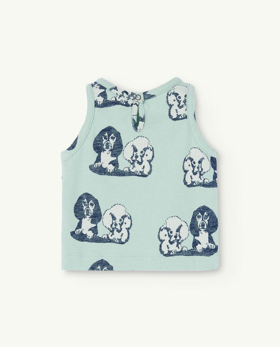 The Animals Observatory Turquoise Hyena Baby Tank Top