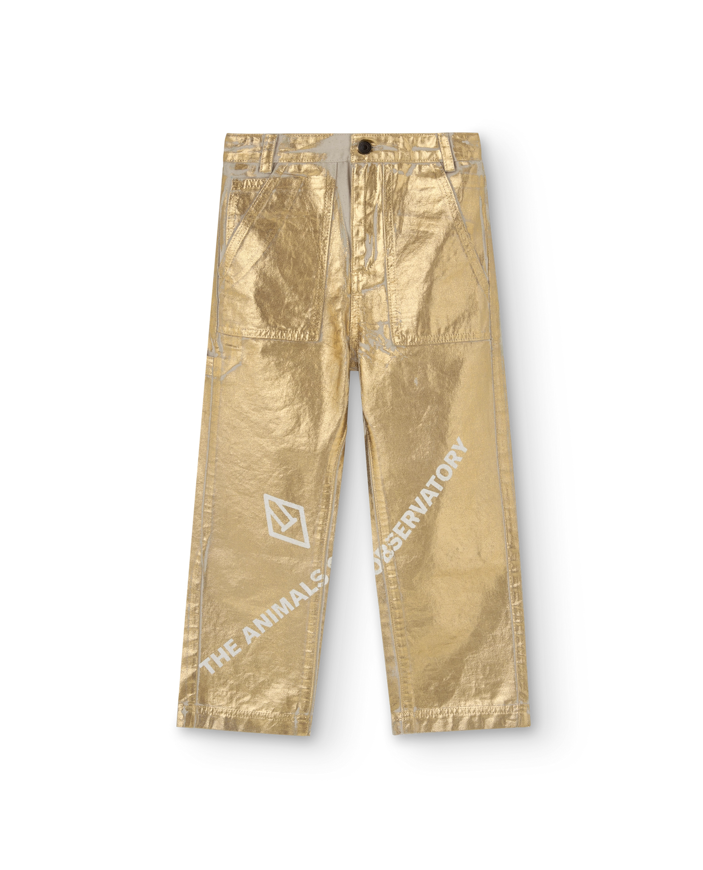 The Animals Observatory Gold Shiny Condor Pants