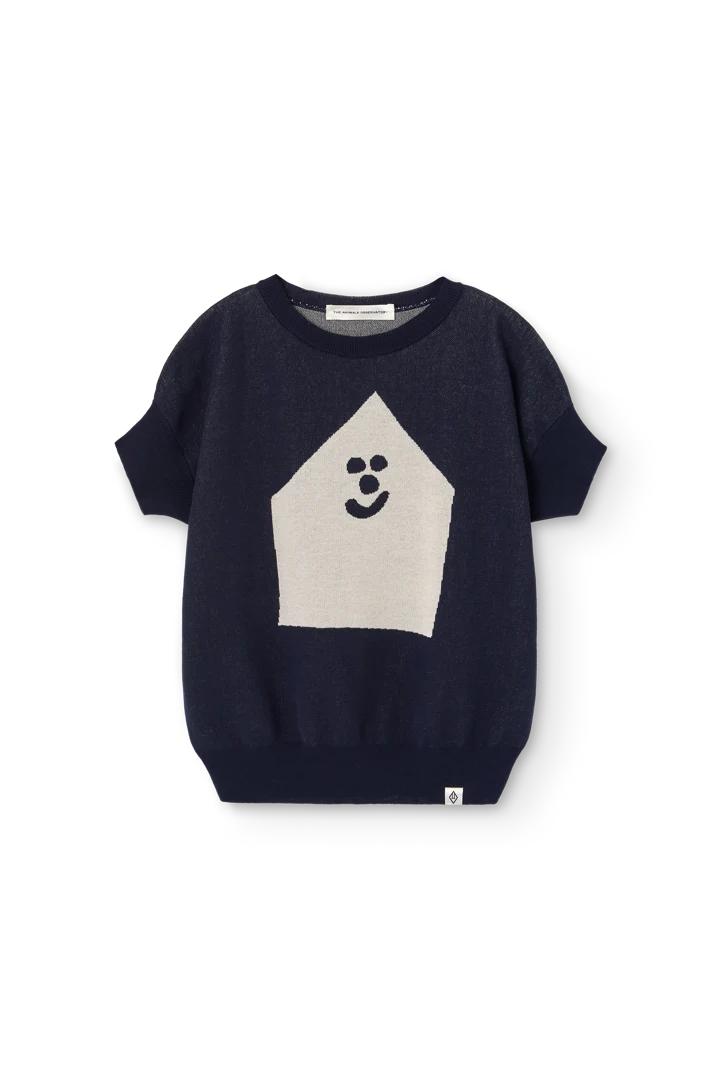 The Animals Observatory Deep Blue Bat Sweater Vest