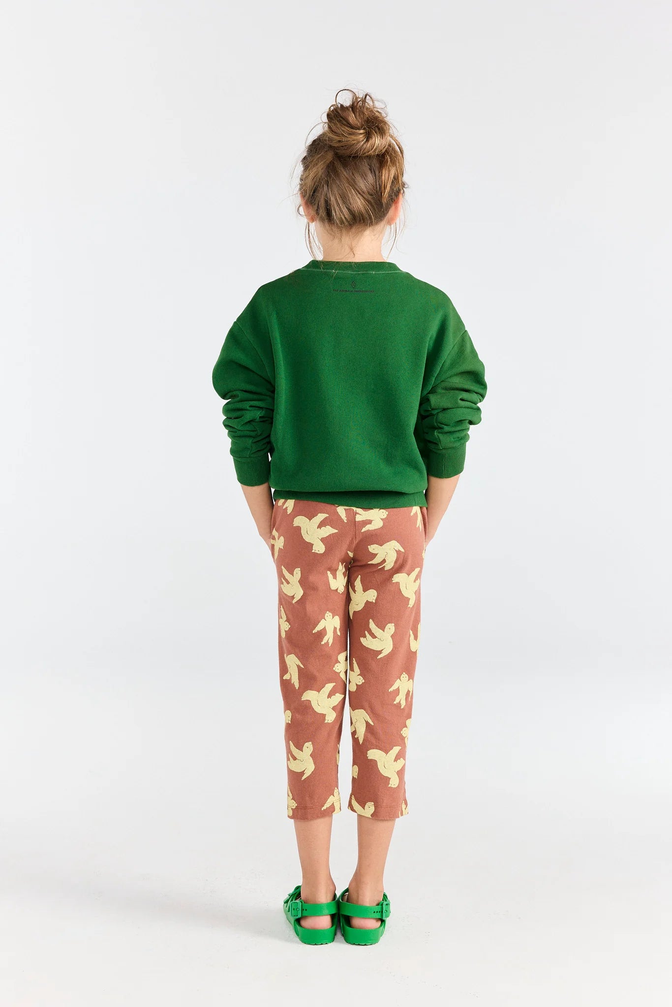 The Animals Observatory Dark Green Bear Sweatshirt