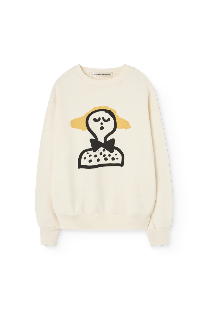 The Animals Observatory Raw White Bear Sweatshirt