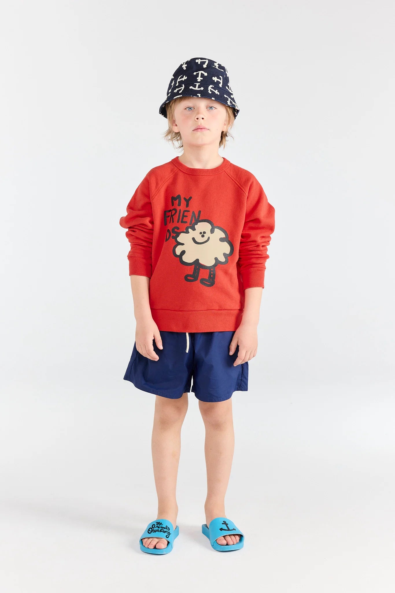 The Animals Observatory Red Shark Sweatshirt